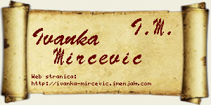 Ivanka Mirčević vizit kartica